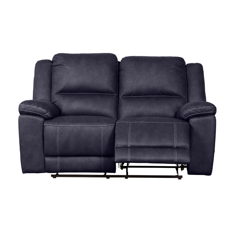 Oregon 2 Seater Fabric Recliner - Navy