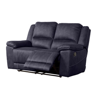 Oregon 2 Seater Fabric Recliner - Navy