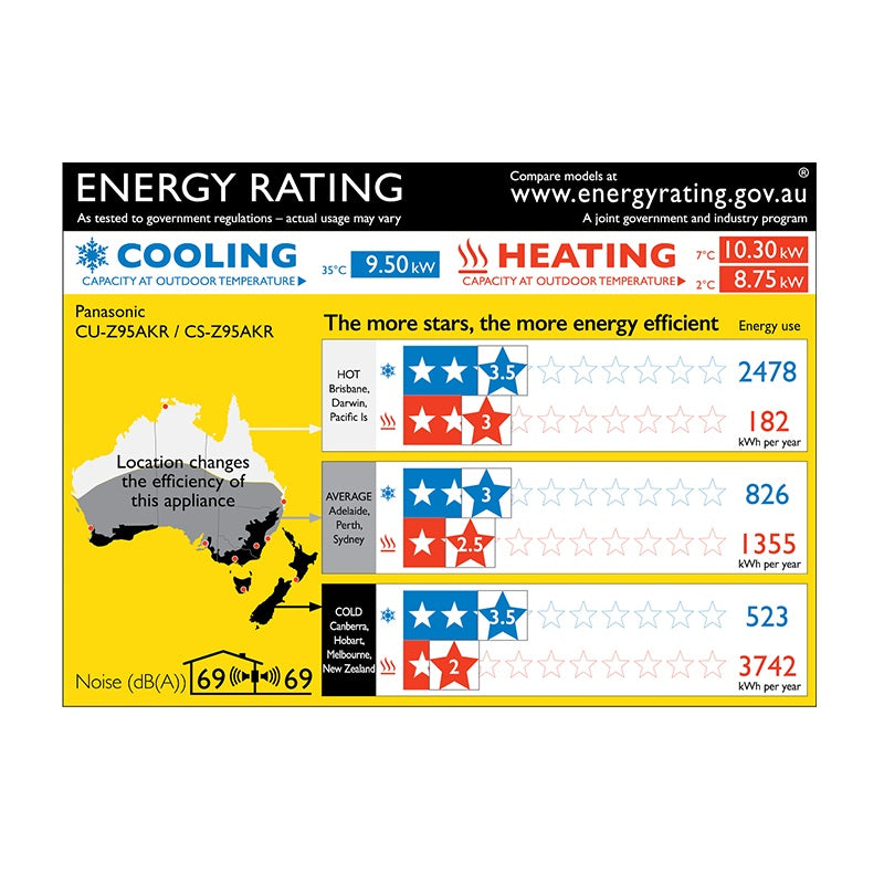 Panasonic 9.5/10.3kW Split Reverse Air Condiitioner