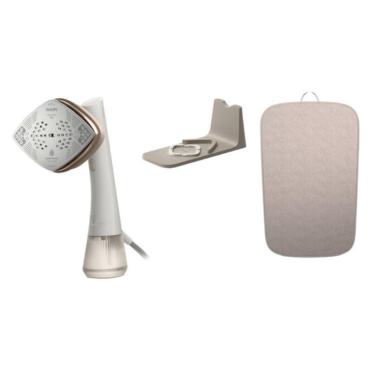 Philips OneTurn Hybrid Iron & Garment Steamer - Silk White