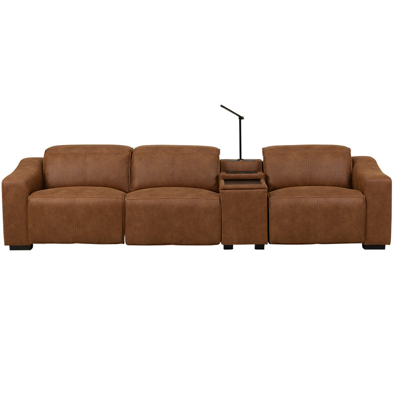 Prestige 3 Seater Home Theatre Electric Recliner Fabric Lounge - Tan