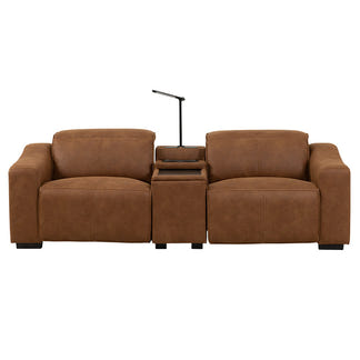 Prestige 2 Seater Home Theatre Electric Recliner Fabric Lounge - Tan