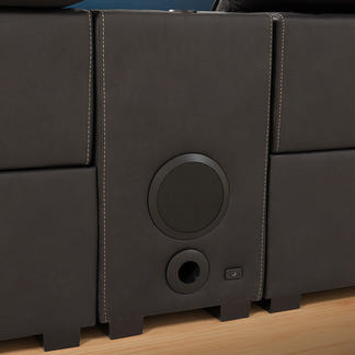 Prestige 3 Seater Home Theatre Electric Recliner Fabric Lounge - Jet