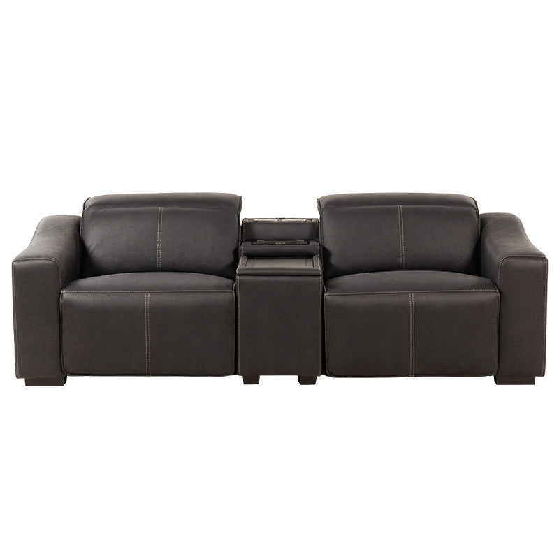 Prestige 2 Seater Home Theatre Electric Recliner Fabric Lounge - Jet