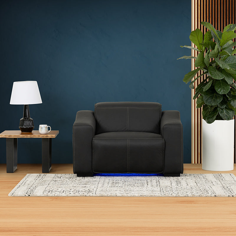 Prestige Electric Recliner Fabric Armchair - Jet