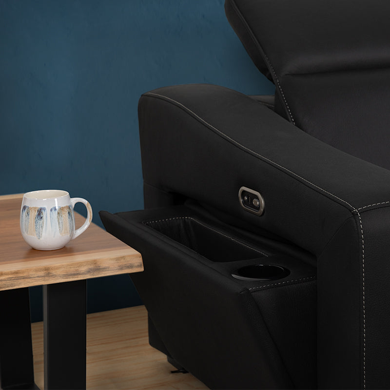 Prestige Electric Recliner Fabric Armchair - Jet