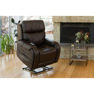 Theorem Seagrove Lift & Recline Fabric Armchair - Walnut