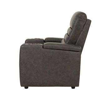 Quentin Electric Recliner Leather Armchair - Black