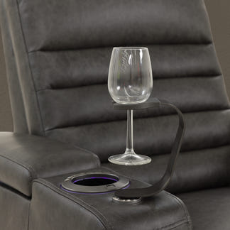 Quentin Electric Recliner Leather Armchair - Black