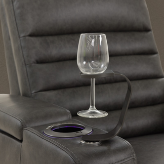 Quentin Electric Recliner Leather Armchair - Black