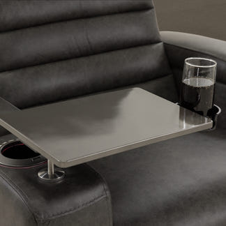 Quentin Electric Recliner Leather Armchair - Black