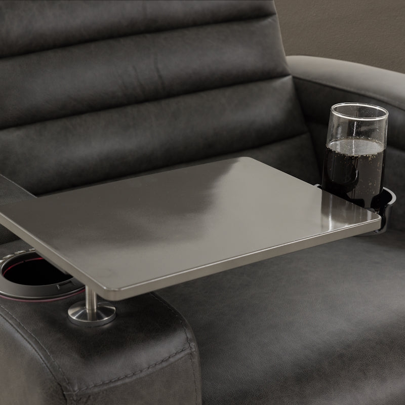 Quentin Electric Recliner Leather Armchair - Black