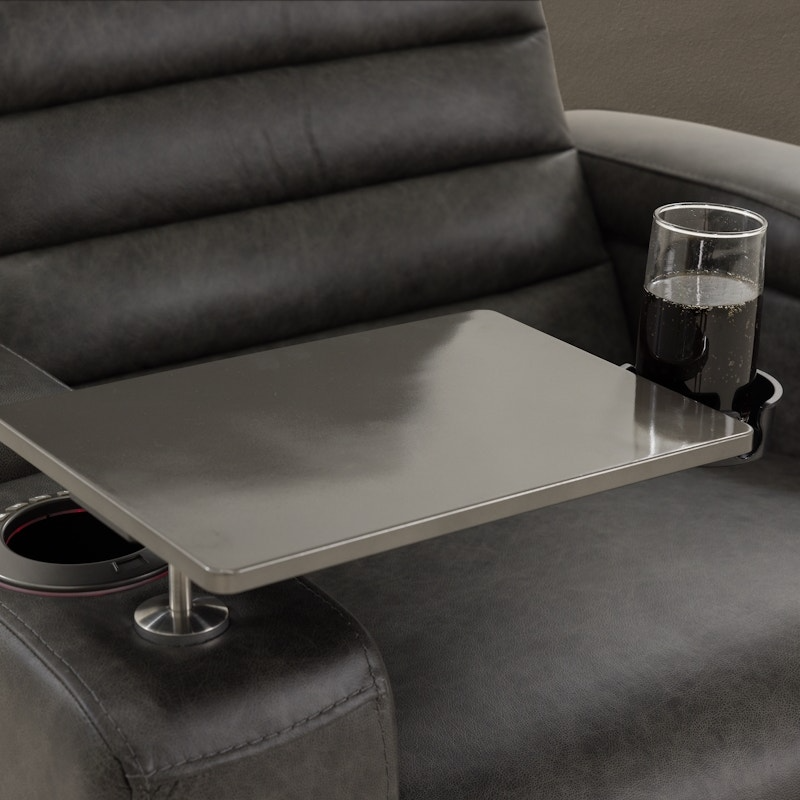 Quentin Electric Recliner Leather Armchair - Black