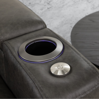Quentin Electric Recliner Leather Armchair - Black