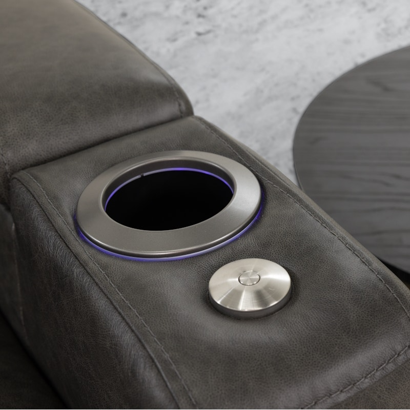 Quentin Electric Recliner Leather Armchair - Black