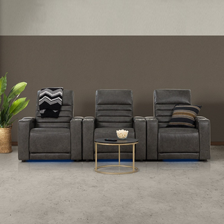 Quentin Electric Recliner Leather Armchair - Black