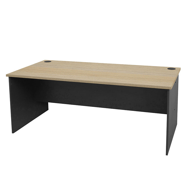 Rapidline Rapid 1500mm Worker Desk - Natural Oak/Ironstone