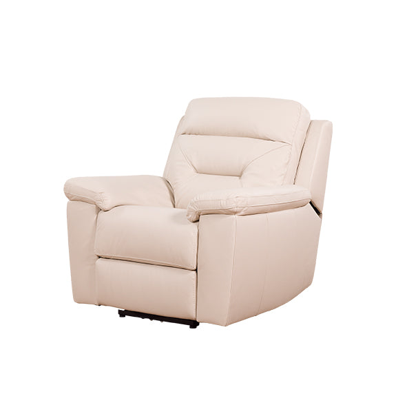 Renato Electrical Recliner Leather Armchair - Taupe