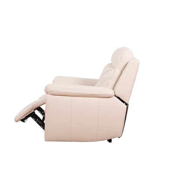 Renato Electrical Recliner Leather Armchair - Taupe