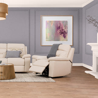 Renato Electrical Recliner Leather Armchair - Taupe