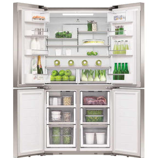 Fisher & Paykel 538L Series 7 Quad Door Refrigerator Freezer, Ice & Water