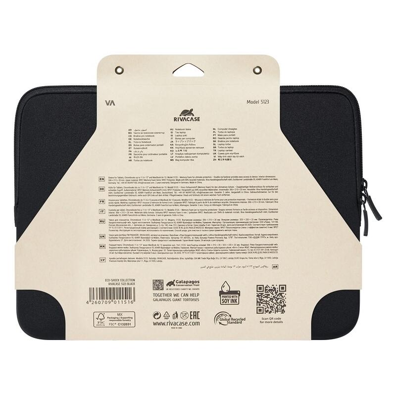 Rivacase 13.3" 5123 MacBook Sleeve - Black