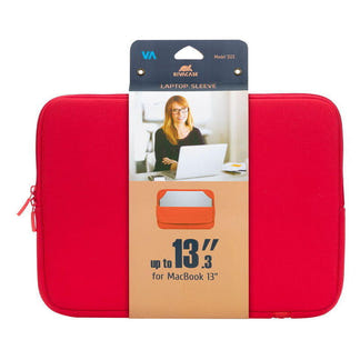 Rivacase 13.3" Anti-Shock Laptop Sleeve for Apple MacBook 13 - Red (5123)