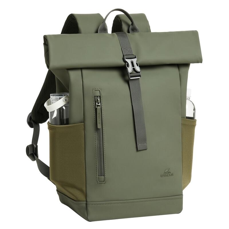 Rivacase 17L 7826 Eco Roll-Top Backpack - Olive