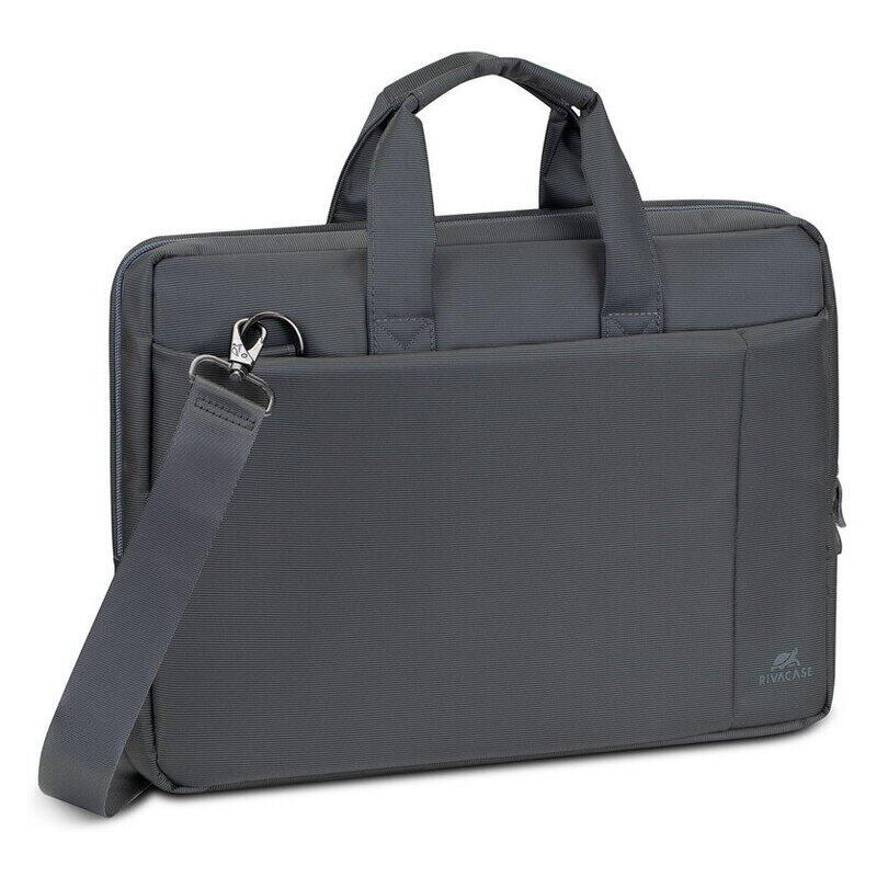 Rivacase 15.6" Laptop Bag with Shoulder Strap - Grey (8231)
