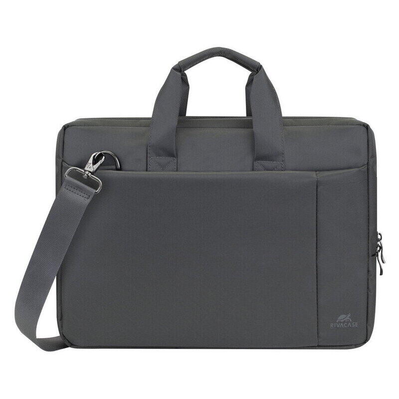 Rivacase 15.6" Laptop Bag with Shoulder Strap - Grey (8231)