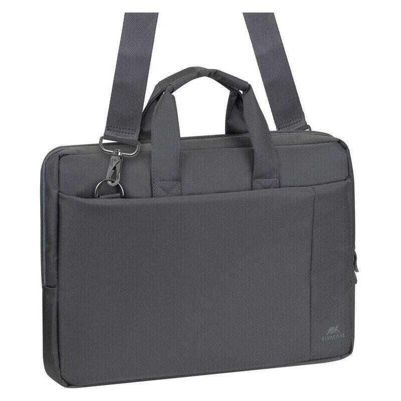 Rivacase 15.6" Laptop Bag with Shoulder Strap - Grey (8231)