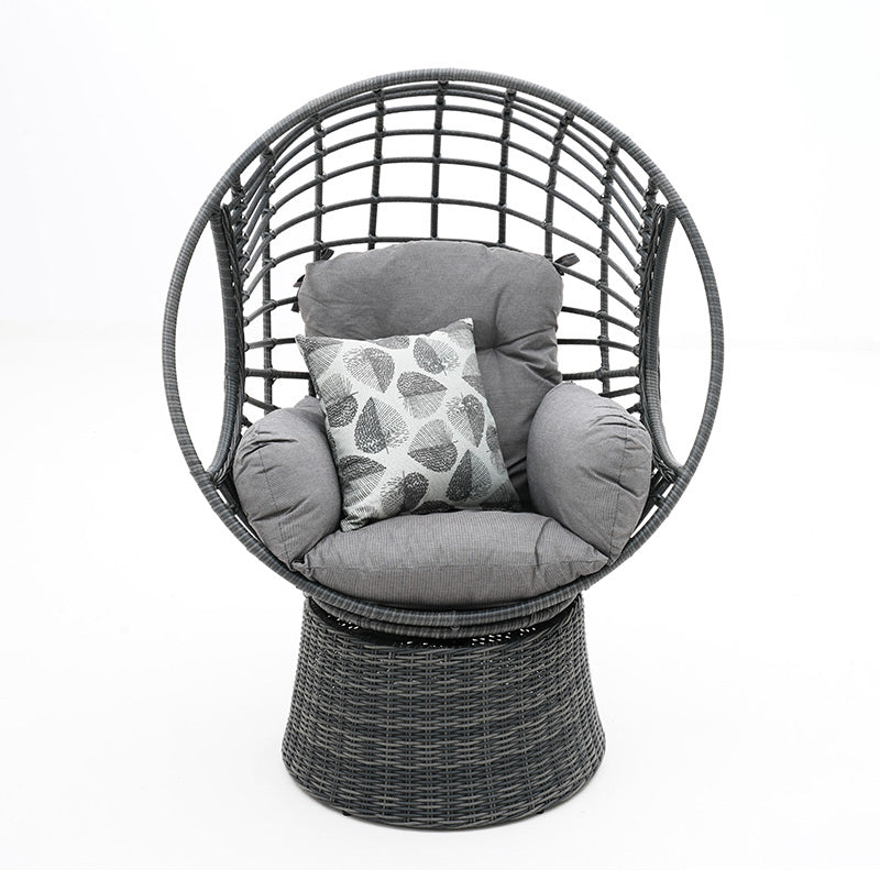 Robin Outdoor Swivel Egg Chair - Castle Grey/Grey