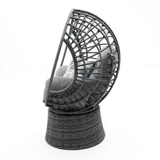 Robin Outdoor Swivel Egg Chair - Castle Grey/Grey