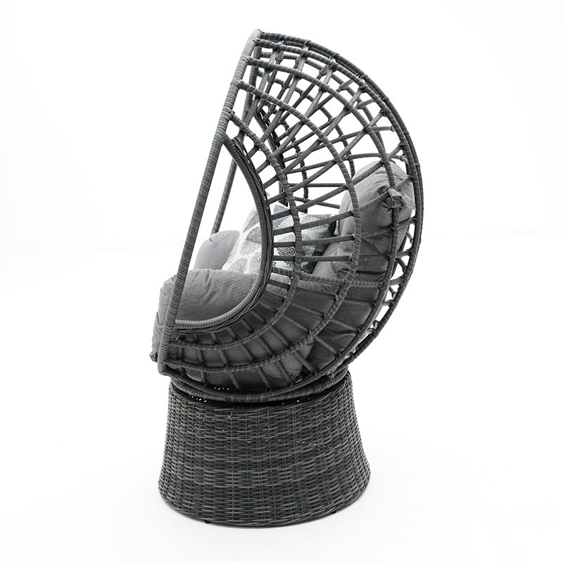 Robin Outdoor Swivel Egg Chair - Castle Grey/Grey