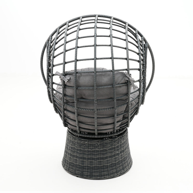 Robin Outdoor Swivel Egg Chair - Castle Grey/Grey