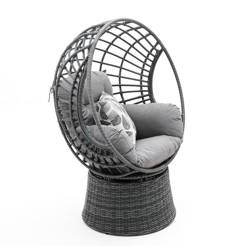 Robin Outdoor Swivel Egg Chair - Castle Grey/Grey