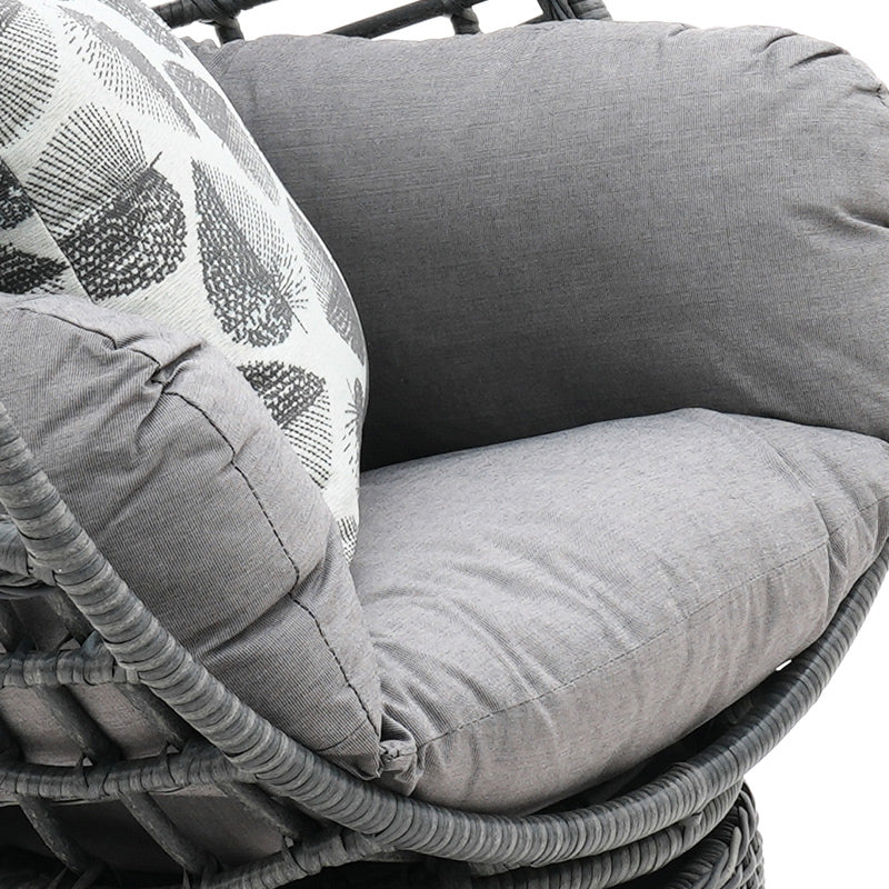 Robin Outdoor Swivel Egg Chair - Castle Grey/Grey
