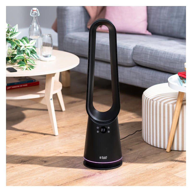 Russell Hobbs 81cm Compact Bladeless Tower Fan - Black
