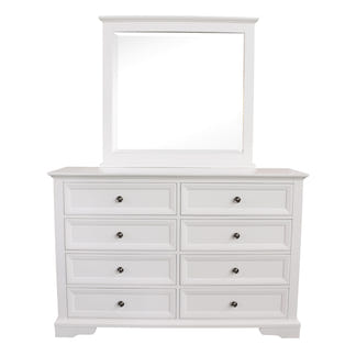 Sala 4 Piece Queen Bedroom Suite with Dresser and Mirror - White