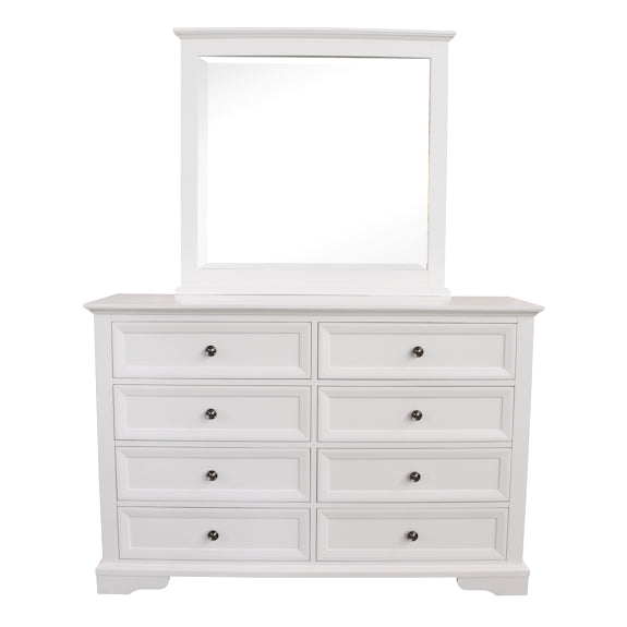Sala 4 Piece Queen Bedroom Suite with Dresser and Mirror - White