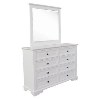 Sala 4 Piece Queen Bedroom Suite with Dresser and Mirror - White