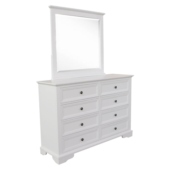 Sala 4 Piece Queen Bedroom Suite with Dresser and Mirror - White