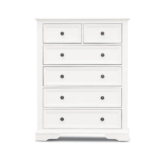 Sala 4 Piece Queen Bedroom Suite with Tallboy - White