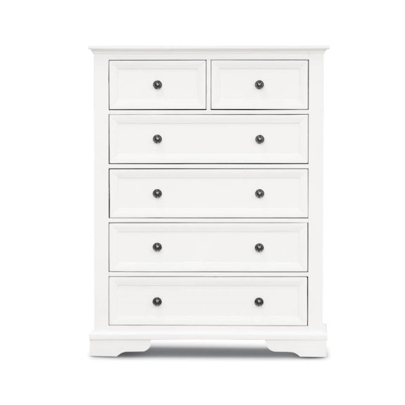 Sala 4 Piece Queen Bedroom Suite with Tallboy - White