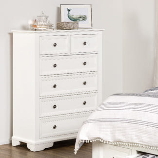 Sala 4 Piece Queen Bedroom Suite with Tallboy - White