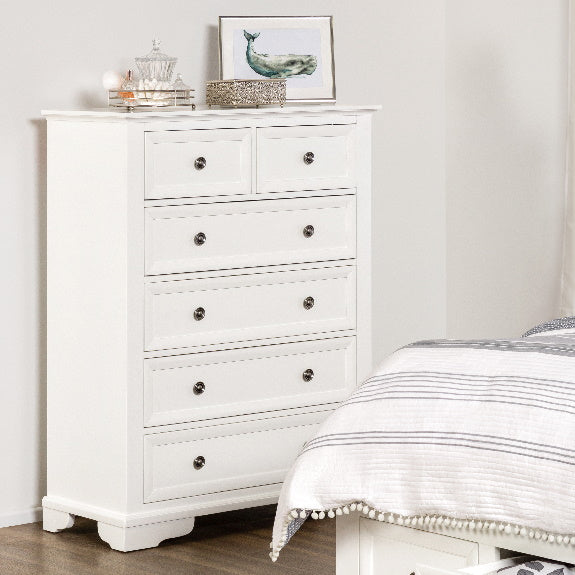 Sala 4 Piece Queen Bedroom Suite with Tallboy - White