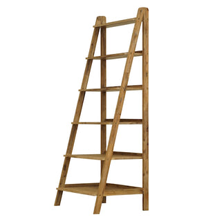Sanava 6 Shelf Leaning Bookcase - Driftwood