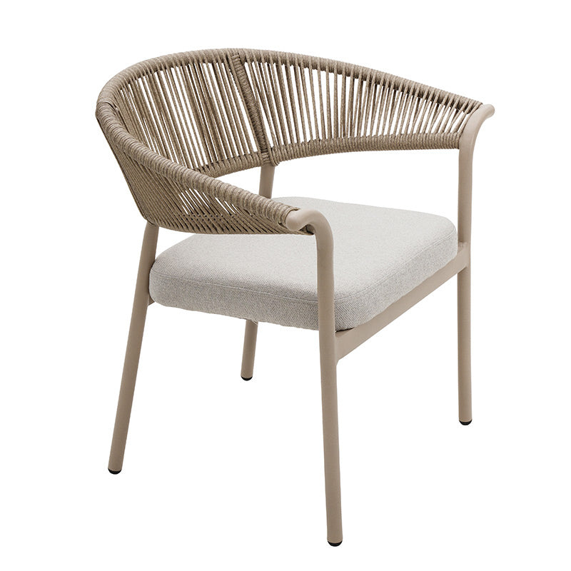 Sandstone Point 5 Piece Outdoor Dining Setting - Dark Beige/Sandy Beige
