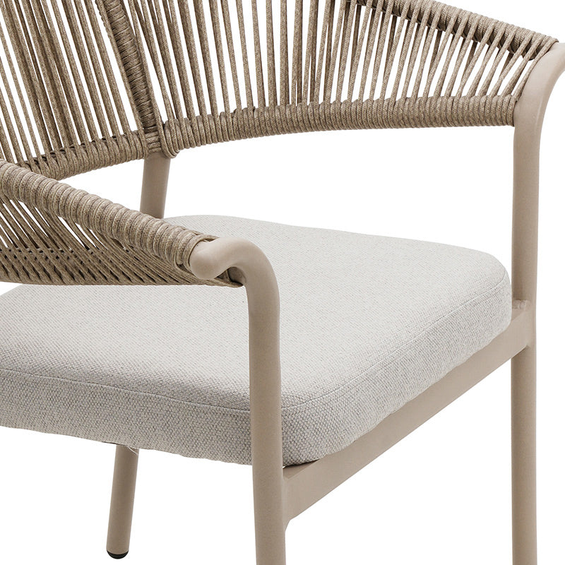 Sandstone Point 5 Piece Outdoor Dining Setting - Dark Beige/Sandy Beige