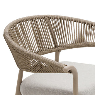 Sandstone Point 5 Piece Outdoor Dining Setting - Dark Beige/Sandy Beige
